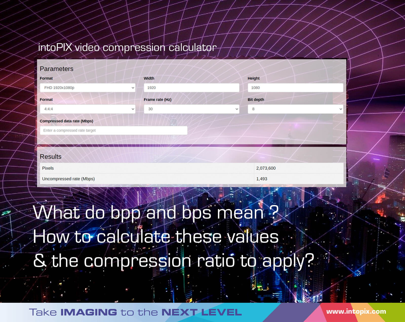 Comprendre le concept de "Bpp" et "Mbps" pour définir votre débit de données compressées !
